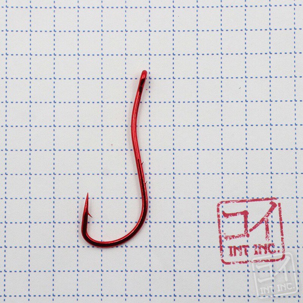 Крючок KOI Round-Ring-2BH (RED, 10 шт) №1/0