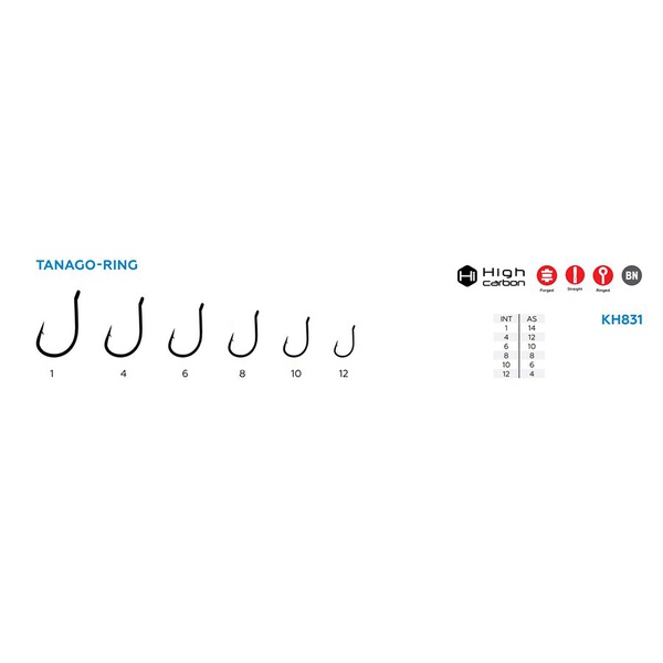 Крючок KOI Tanago-Ring (NB, 10 шт) №6