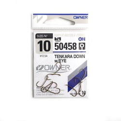 Крючок одинарный Owner Tenkara Down w/eye brown №10/10 шт