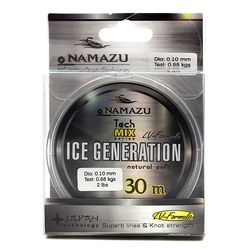 Леска Namazu Ice Generation (прозрачная, 30 м) d-0,08 мм