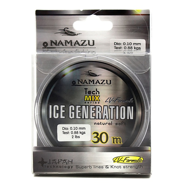 Леска Namazu Ice Generation (прозрачная, 30 м) d-0,08 мм