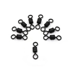 Вертлюг Namazu Pro Rolling Ribbed Swivel (латунь, цв. carbon) р.1 (10 шт)