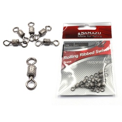 Вертлюг Namazu Rolling Ribbed Swivel (латунь, цв. BN) р.1 (10 шт)