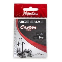 Карабин Namazu Pro Nice Snap (цв. Carbon) р.00 (10 шт)