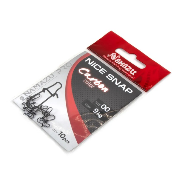 Карабин Namazu Pro Nice Snap (цв. Carbon) р.00 (10 шт)