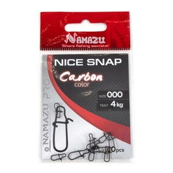 Карабин Namazu Pro Nice Snap (цв. Carbon) р.000 (10 шт)