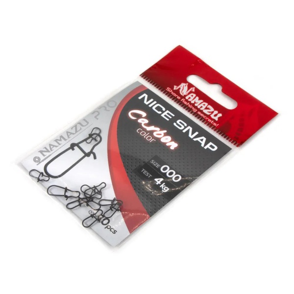 Карабин Namazu Pro Nice Snap (цв. Carbon) р.000 (10 шт)