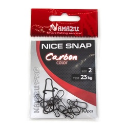 Карабин Namazu Pro Nice Snap (цв. Carbon) р.2 (10 шт)