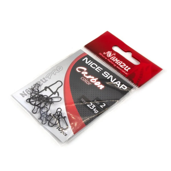 Карабин Namazu Pro Nice Snap (цв. Carbon) р.2 (10 шт)