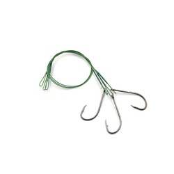 Поводок Namazu Leader 1х7 Nylon Coated Green (с одинарным крючком 92247 Baitholder, 3 шт) d-0.33 мм, 20 см