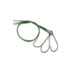 Поводок Namazu Leader 1х7 Nylon Coated Green (с одинарным крючком 92247 Baitholder, 3 шт) d-0.39 мм, 30 см