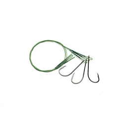 Поводок Namazu Leader 1х7 Nylon Coated Green (с одинарным крючком 92247 Baitholder, 3 шт) d-0.42 мм, 20 см