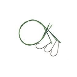 Поводок Namazu Leader 1х7 Nylon Coated Green (с одинарным крючком 92247 Baitholder, 3 шт) d-0.42 мм, 40 см