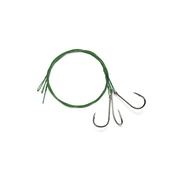 Поводок Namazu Leader 1х7 Nylon Coated Green (с одинарным крючком 92247 Baitholder, 3 шт) d-0.48 мм, 40 см