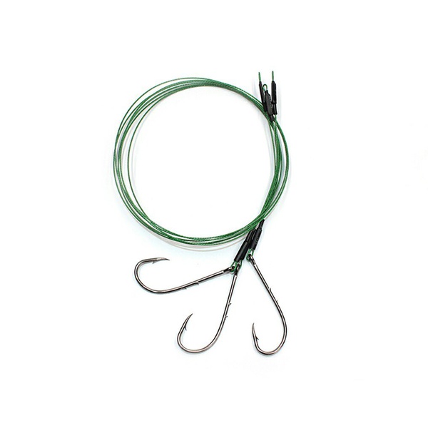 Поводок Namazu 1х7 Nylon Coated Green (с одинарным крючком 92247 Baitholder, d-0.54 мм, 50 см)