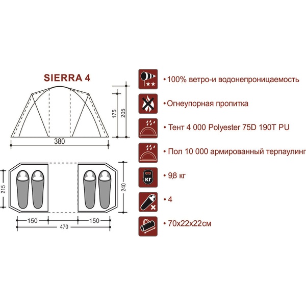 Палатка Indiana Sierra 4