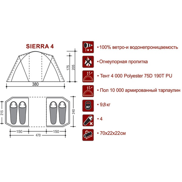 Палатка Indiana Sierra 4