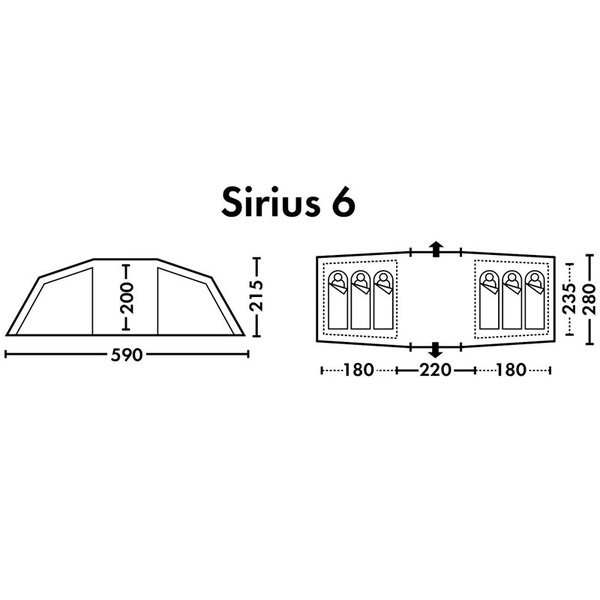 Палатка FHM Sirius 6 black-out