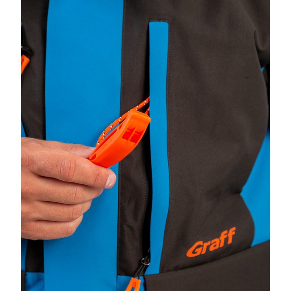 Костюм зимний Graff 215-О-В-3 (поплавок) чёрно-голубой