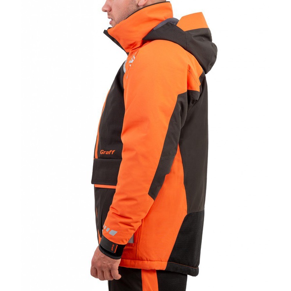 Костюм зимний Graff 215-О-В-11 (поплавок) чёрно-оранжевый