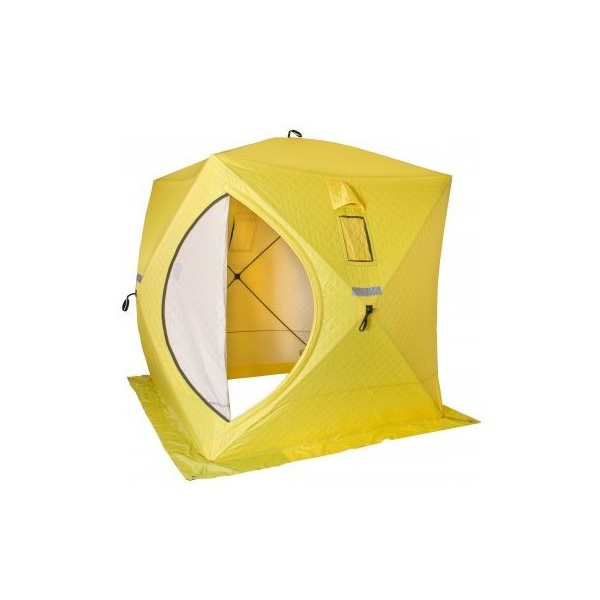Палатка зимняя Helios Куб 1.5х1.5м (утеплённая) Светло-желтый