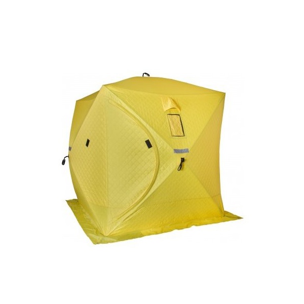 Палатка зимняя Helios Куб 1.5х1.5м (утеплённая) Светло-желтый