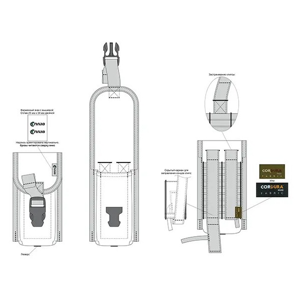 Подсумок Сплав для маг. Сайга 20/8, 410/10 (на фастексе) woodland