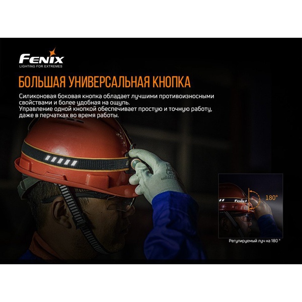 Фонарь налобный Fenix HM61R + складной нож Ruike S22 черный