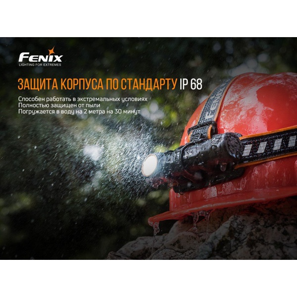 Фонарь налобный Fenix HM61R + складной нож Ruike S22 черный