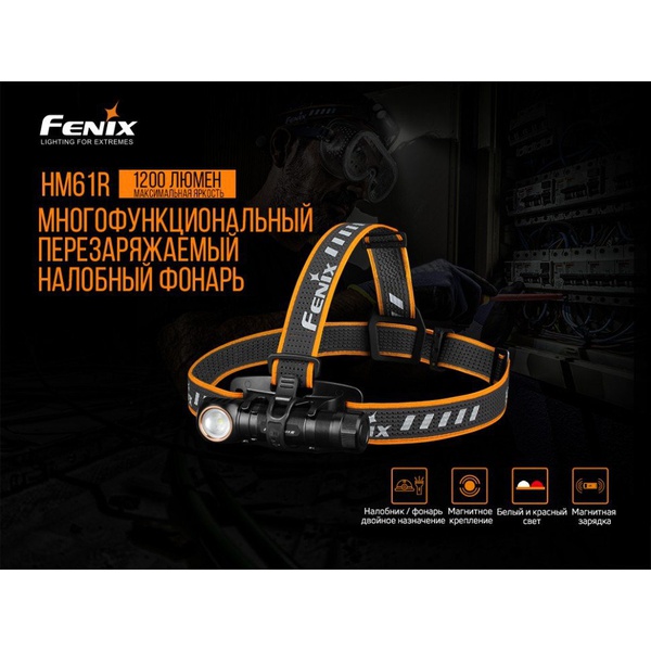 Фонарь налобный Fenix HM61R + складной нож Ruike S22 зеленый