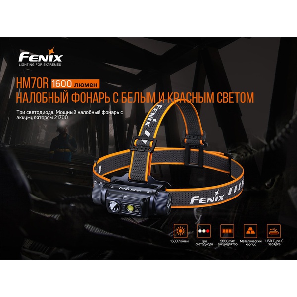 Фонарь налобный Fenix HM70R