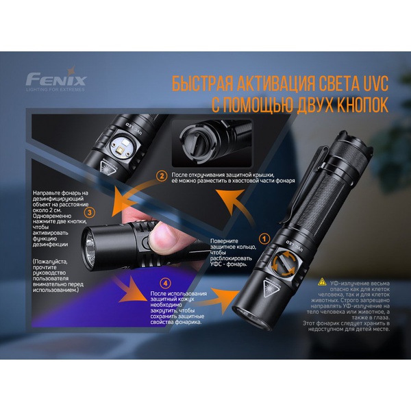 Фонарь Fenix LD32 UVC