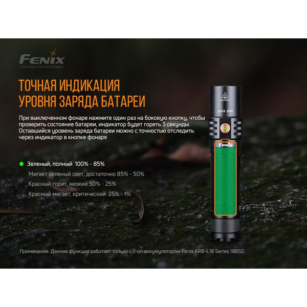 Фонарь Fenix LD32 UVC
