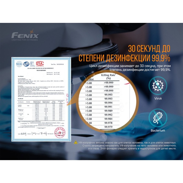 Фонарь Fenix LD32 UVC