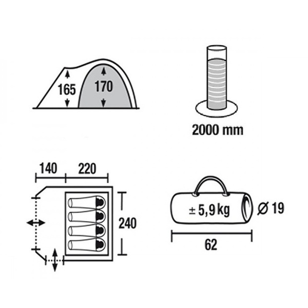Палатка Green Glade Tarzan 4