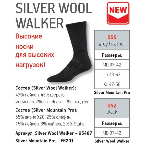Носки Silver Wool Walker