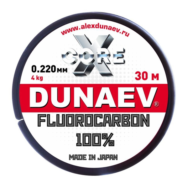 Леска Dunaev Fluorocarbon 30 м 0,220 мм