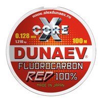 Леска Dunaev Fluorocarbon Red 100 м 0,128 мм