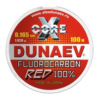 Леска Dunaev Fluorocarbon Red 100 м 0,165 мм