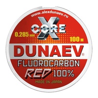 Леска Dunaev Fluorocarbon Red 100 м 0,285 мм