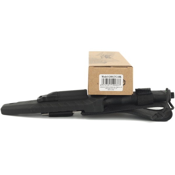 Нож Ganzo G8012V2 BK (с паракордом) черный