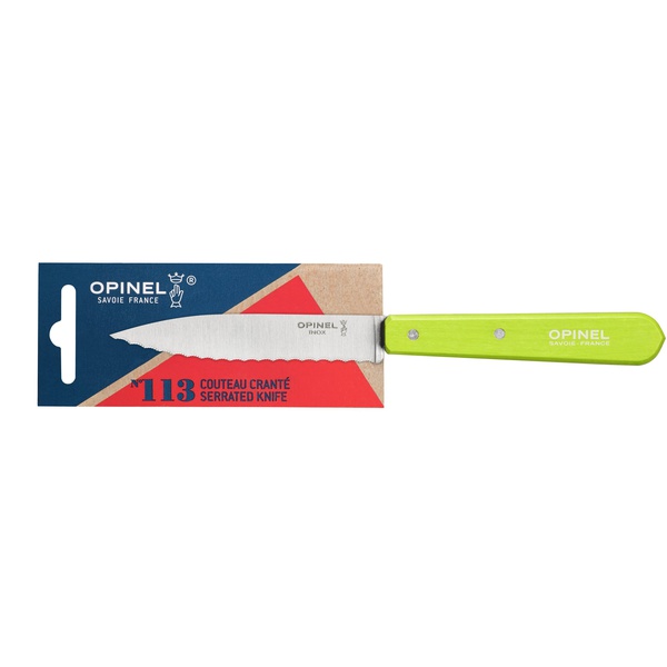 Нож столовый Opinel №113 (блистер) зеленый