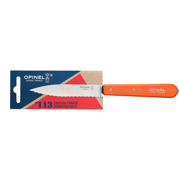 Нож столовый Opinel №113 (блистер) оранжевый