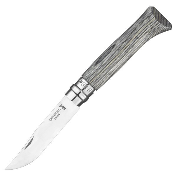 Нож Opinel №08 (ручка из березы) серый