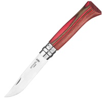 Нож Opinel №08 (ручка из березы) красный