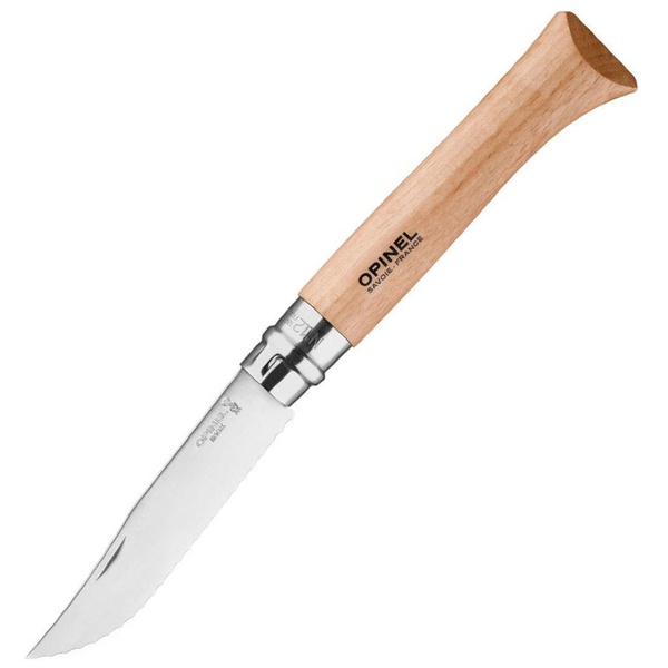 Нож Opinel №12 (рукоять из бука, серрейторная заточка)