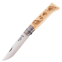 Нож Opinel №8 Alpine Adventures гравировка пеший туризм