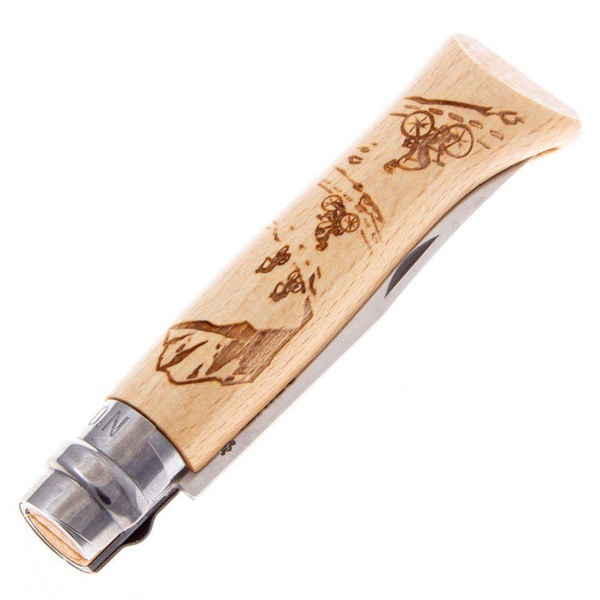 Нож Opinel №8 Alpine Adventures гравировка пеший туризм