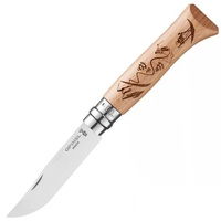 Нож Opinel №8 Alpine Adventures гравировка лыжи