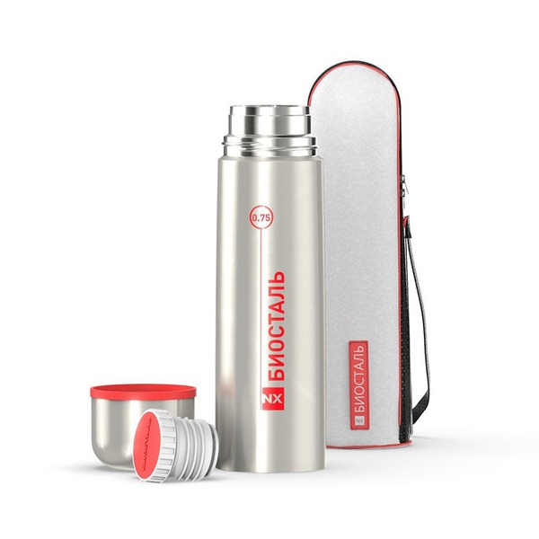 Термос Biostal NX-750B (в чехле) стальной, 0,75 л